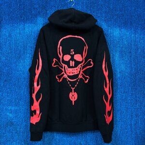 Opium HXG “National Homixide Assistance Hotline” Hip Hop Graphic Hoodie Size Med